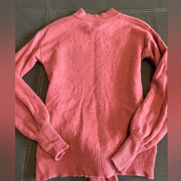 Halogen x Atlantic Pacific Mauve Cashmere Blend Mock Turtle Neck Sweater X-Small - Picture 4 of 5